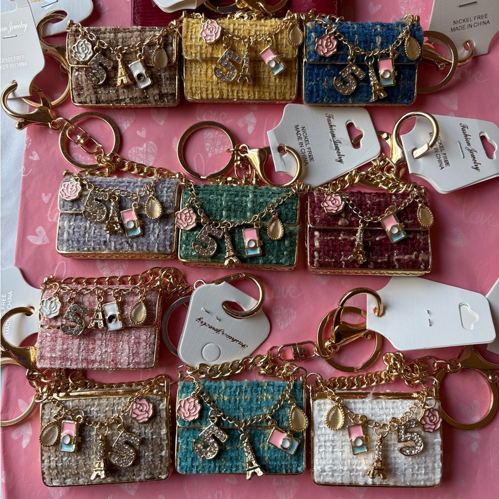 👛 ADORABLE FASHION BAG CHARM KEYCHAIN 👛 NW 👛